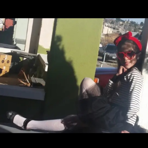 Girls Striped Mesh Layered Tulle Skirt Long Sleeve Dress Ring O Neck 140 8-10 - Picture 1 of 8